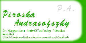 piroska andrasofszky business card